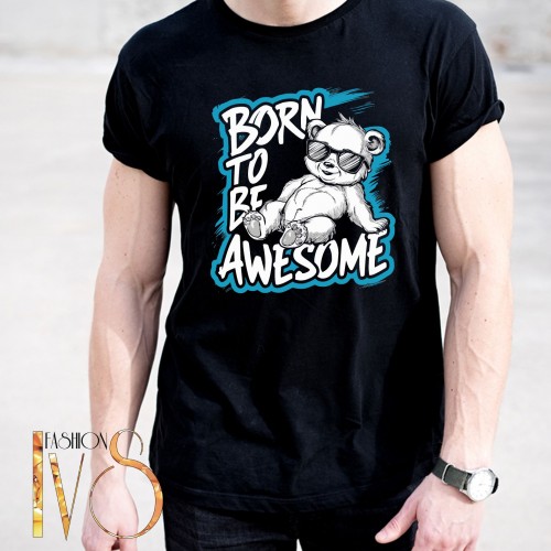 Мъжка тениска BORN TO BE AWESOME МОДЕЛ:4110