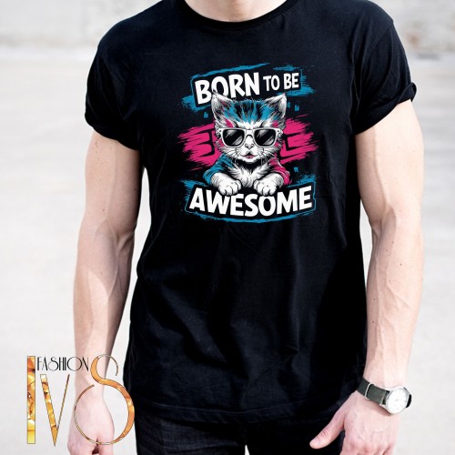 Мъжка тениска BORN TO BE AWESOME МОДЕЛ:4093