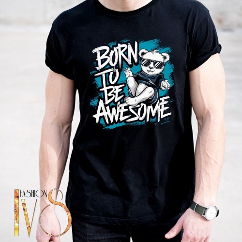 Мъжка тениска BORN TO BE AWESOME МОДЕЛ:4094