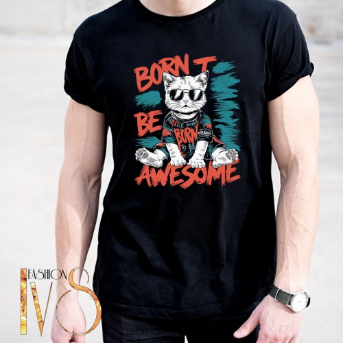 Мъжка тениска BORN TO BE AWESOME МОДЕЛ:4103