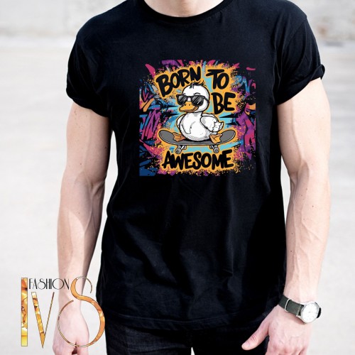 Мъжка тениска BORN TO BE AWESOME МОДЕЛ:4106