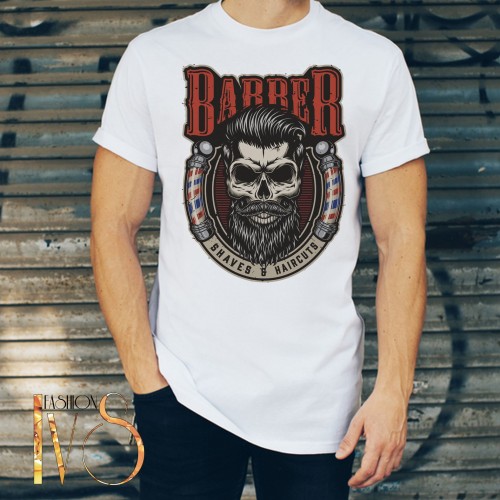 Мъжка тениска за бръснар BARBER SHOP МОДЕЛ:4019