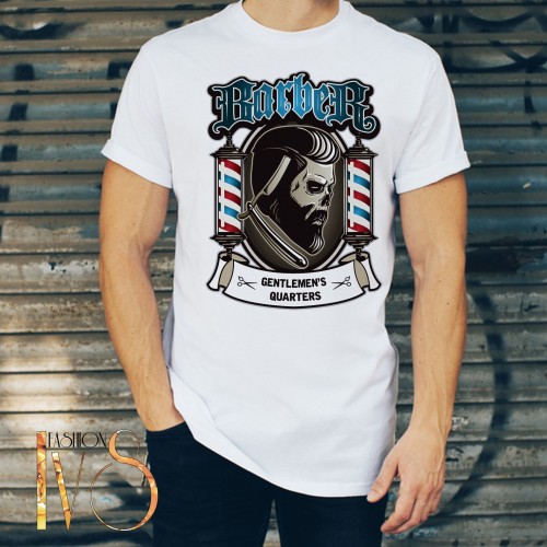 Мъжка тениска за бръснар BARBER SHOP МОДЕЛ:4007