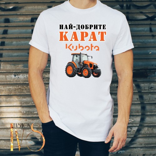 Мъжка тениска с печат на трактор МОДЕЛ:4392