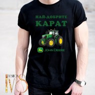 Мъжка тениска с печат на трактор МОДЕЛ:4385