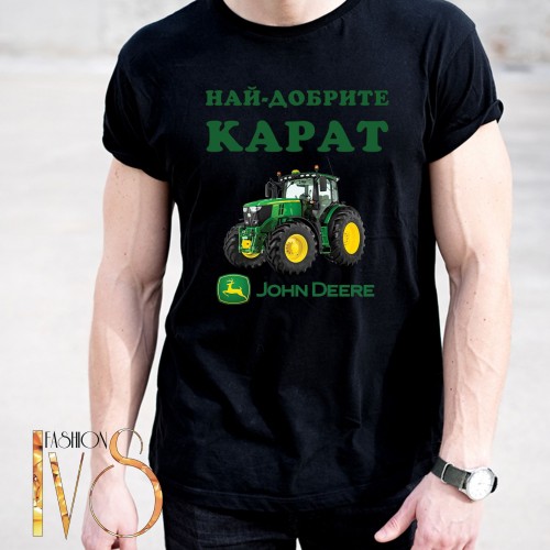 Мъжка тениска с печат на трактор МОДЕЛ:4385