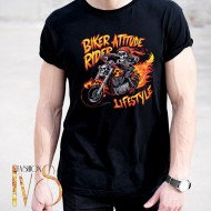 Мъжка мото тениска с печат МОДЕЛ:4160