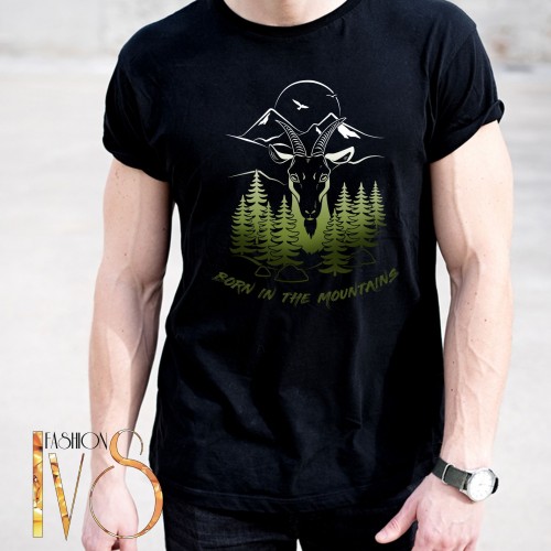 Мъжка тениска BORN IN THE MOUNTAINS МОДЕЛ:4268