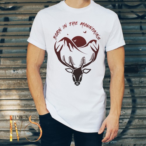 Мъжка тениска BORN IN THE MOUNTAINS МОДЕЛ:4271