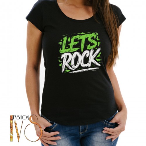 Дамска тениска с печат ROCK and ROLL МОДЕЛ:4025