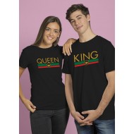 Комплект тениски за двойки с щампа KING QUEEN МОДЕЛ:2906