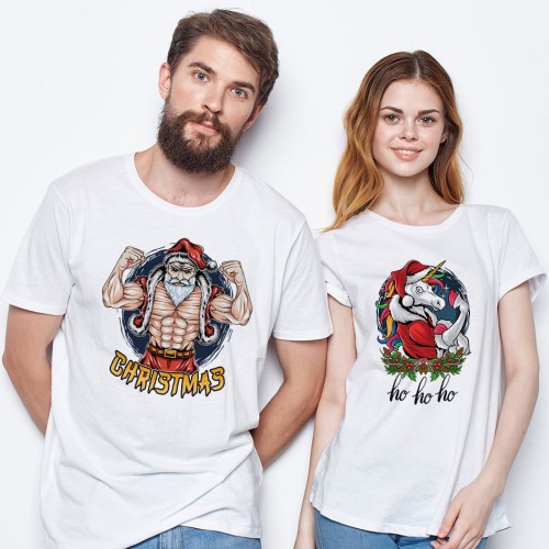 Комплект коледни тениски за двойки МОДЕЛ:711