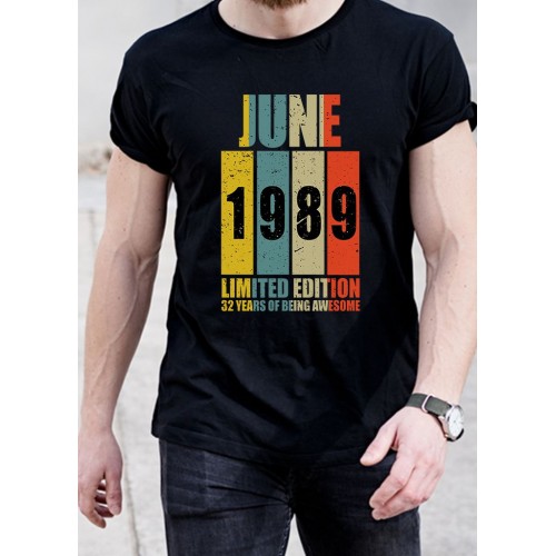 Мъжка ПЕРСОНАЛИЗИРАНА ТЕНИСКА С ВАШАТА ГОДИНА НА РАЖДАНЕ LIMITED EDITION