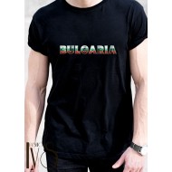 Мъжка черна тениска БЪЛГАРИЯ  с щампа МОДЕЛ:3506