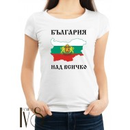 Мъжка черна тениска БЪЛГАРИЯ  с щампа МОДЕЛ:3508