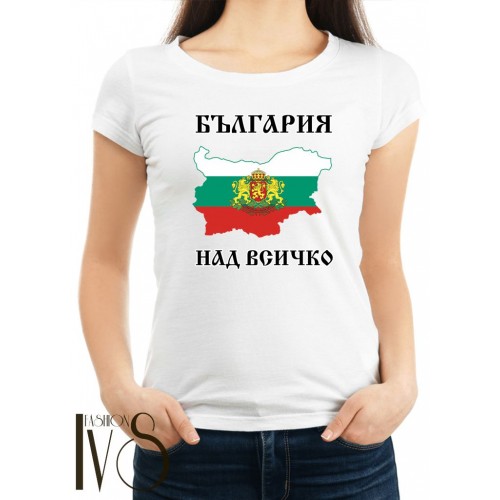 Мъжка черна тениска БЪЛГАРИЯ  с щампа МОДЕЛ:3508
