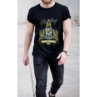 Мъжка черна тениска с щампа СПОРТ И ФИТНЕС МОДЕЛ:2723