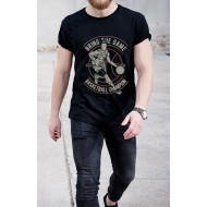 Мъжка черна тениска с щампа СПОРТ И ФИТНЕС МОДЕЛ:2726