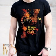 Мъжка тениска с печат STRONGER EVERY DAY МОДЕЛ:4364