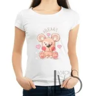 Дамска памучна тениска с печат МОДЕЛ:371