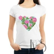 Дамска памучна тениска с печат МОДЕЛ:842