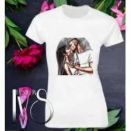 Дамска памучна тениска с печат МОДЕЛ:837